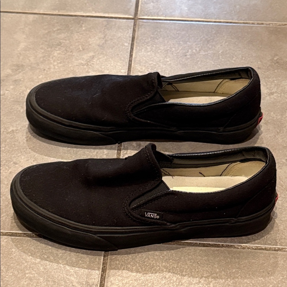 Vans Men's Classic Black Slip-On Sneakers M8/9.5W - Picture 5 of 6